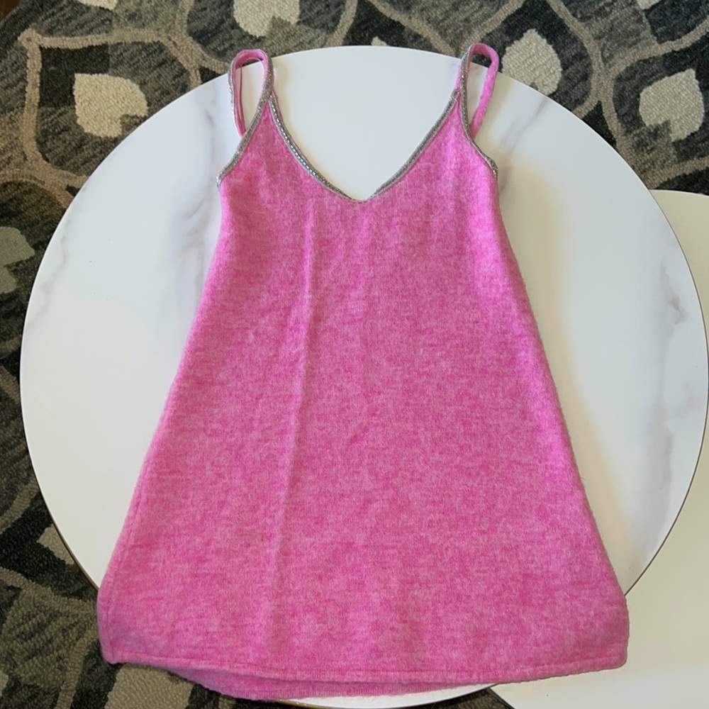 WOOL ALPACA BEADED STRAPPY DRESS